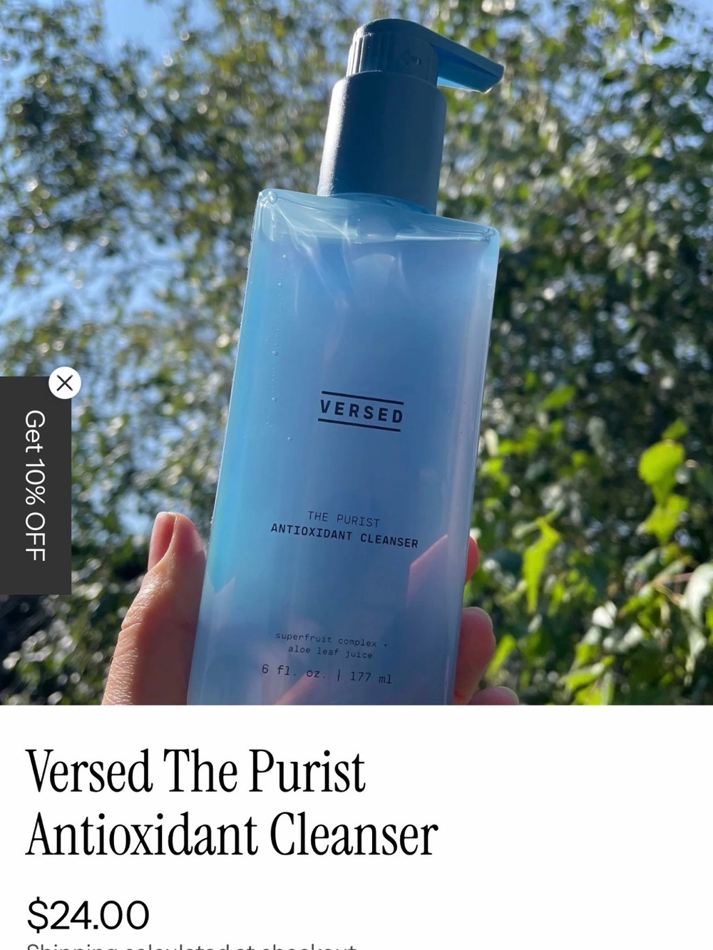 Versed The Purist Antioxidant Cleanser — Blue